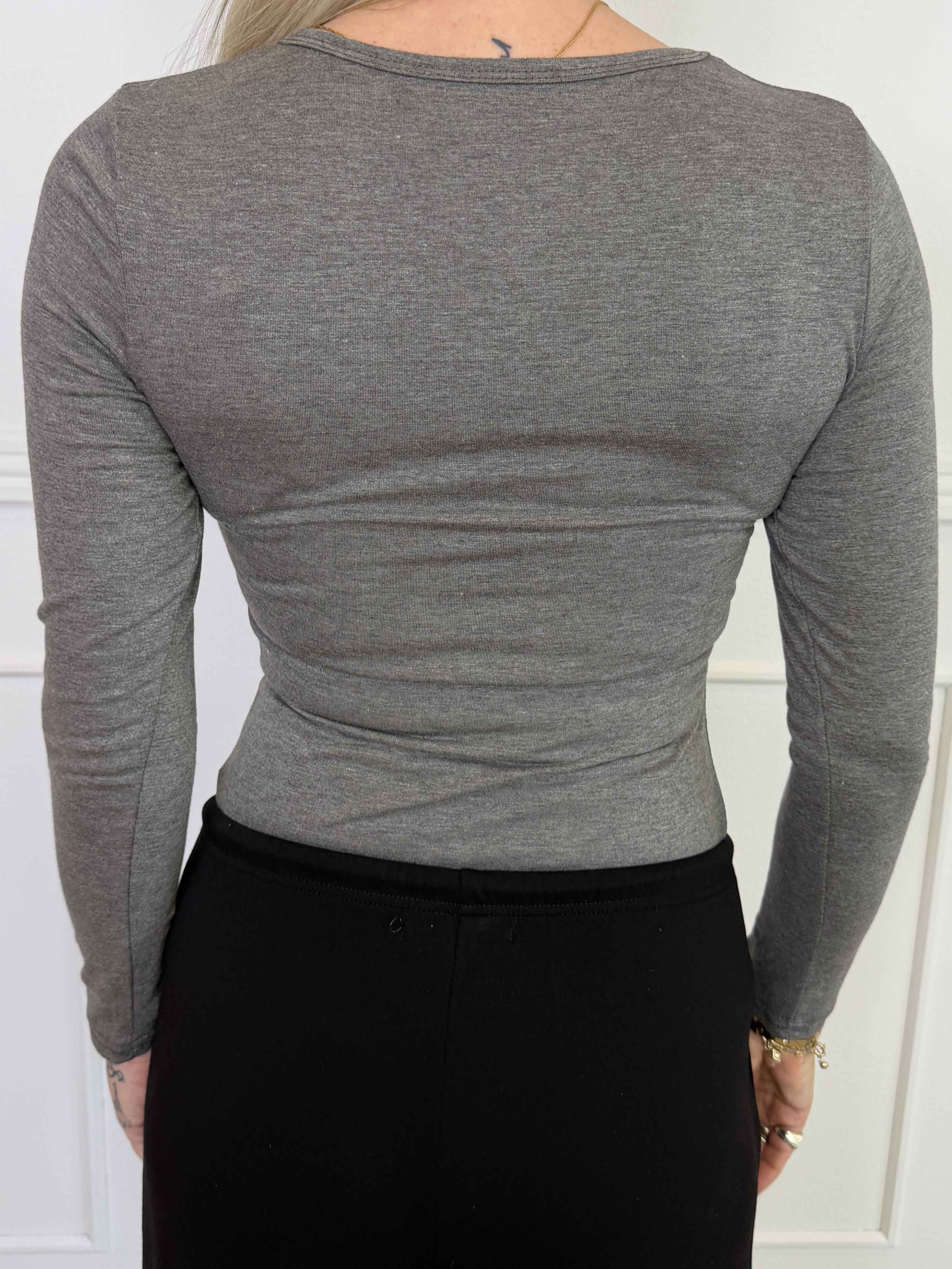 Othilia - Blød langærmet basis bluse